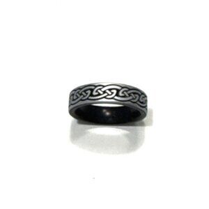 KNOT THEORY Celtic Infinity Silicone Ring ~ Dual Layer Engraved Size 10